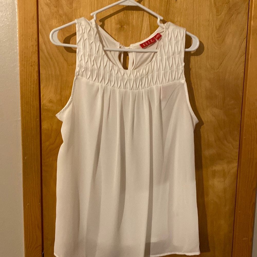 Elle dressy tank - off white